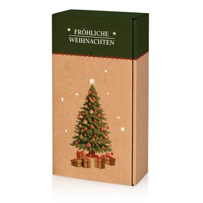 25x 2er Weinkarton Fröhlische Weihnachtne Präsentkarton