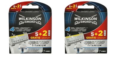 14 Wilkinson Sword Quattro Titanium Core Motion Rasierklingen NEU - OVP