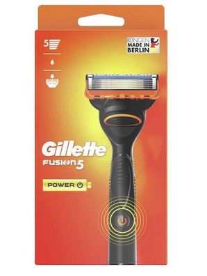 Gillette Fusion5 Power Rasierer + 1 Klinge + Batterie in OVP NEU Made in Berlin