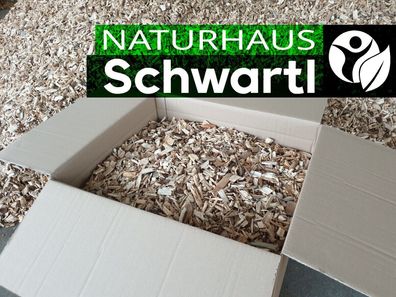 120 Liter Hackschnitzel Holzhackschnitzel Fichte Buche G25 Mulch Garten Angebot