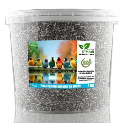 3 kg 3kg Sonnenblumenkerne gestreift Streufutter Vogelfutter Vögel Wildvögel Sonnenbl