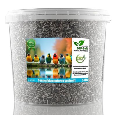 5 kg 5kg Sonnenblumenkerne gestreift Streufutter Vogelfutter Vögel Wildvögel Sonnenbl