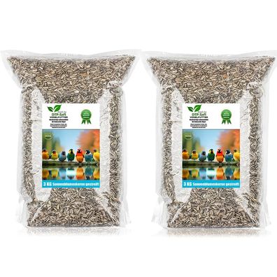 6 kg 2X 3kg Sonnenblumenkerne gestreift Streufutter Vogelfutter Vögel Wildvögel Sonne