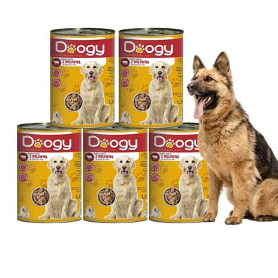 x10 1250g Hundefutter Rind Nassfutter alle Rasse Dosen Futter fér Hunde