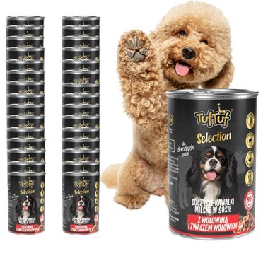 x30 400g Hundefutter 415g Nassfutter alle Rasse Rind Stécke in Soße Rindermägen