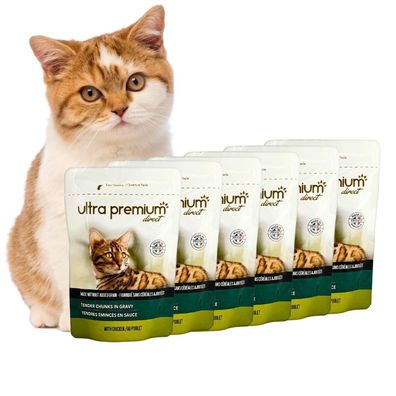 12 x 85g, in Gelee 85g Katzenfutter Ultra Huhn Stécke getreidefrei Sachets