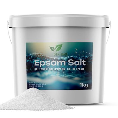 1KG Epsom Salz Bittersalz Magnesiumsulfat Lebensmittelqualit Badesalz im Eimer qualit