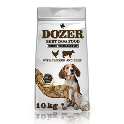 10KG Dozer Hundefutter - Umfassende Ernährung fér Erwachsene Hunde, Formel mit Huhn u