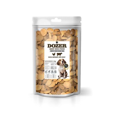 2KG Dozer Hundefutter - Umfassende Ernährung fér Erwachsene Hunde, Formel mit Huhn un