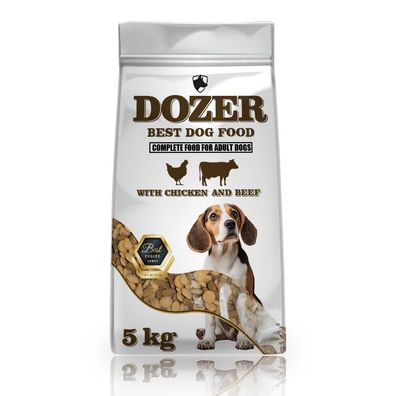 5KG Dozer Hundefutter - Umfassende Ernährung fér Erwachsene Hunde, Formel mit Huhn un