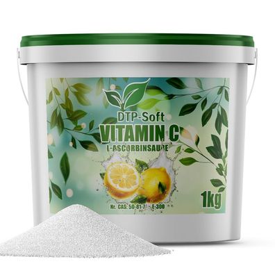 Vitamin C Pulver 1 kg | Vegan reine Ascorbinsäure ohne Zusätze hohe qualitat