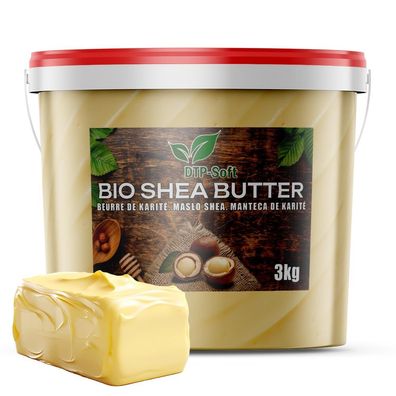 3KG Sheabutter unraffiniert Eimer - handgeknetet vegan TOP