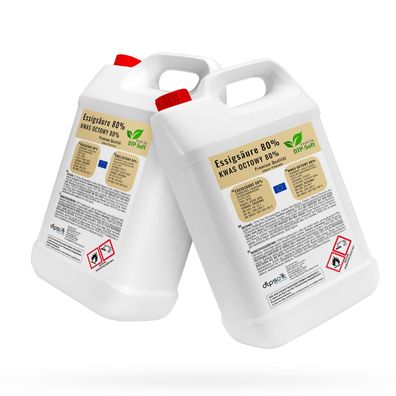 10l Essigsäure 80% Qualität Essigessenz 2x5 liter