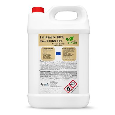 5L Essigsäure 80% Qualität Essigessenz