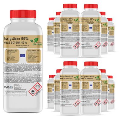 12L 12x1L Essigsäure 60% Qualität Essigessenz