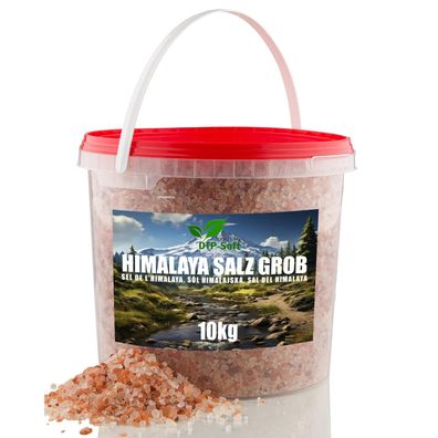 10kg Himalaya Pink Salt Eimer Körnung grob 3,0-5,0mm Salz aus Pakistan