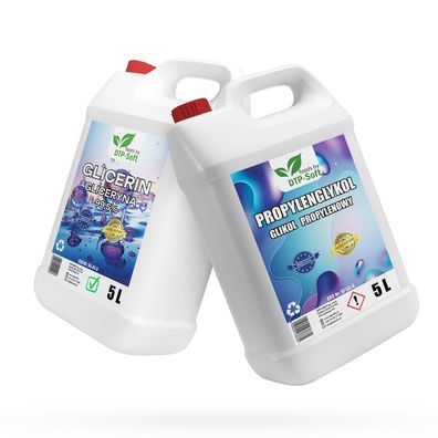 1L + 1L, 1000ml + 1000ml Glycerin Glyzerin + Propylenglykol Pharmaqualität SET rein |