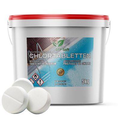 10, Kilogramm Chlor Multitabs 5 in 1-200 g Multi Chlortabletten Poolpflege