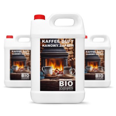 Kaffeeduft, 15L 3x5 Liter Bioethanol 100% férAlkohol fér Kamin