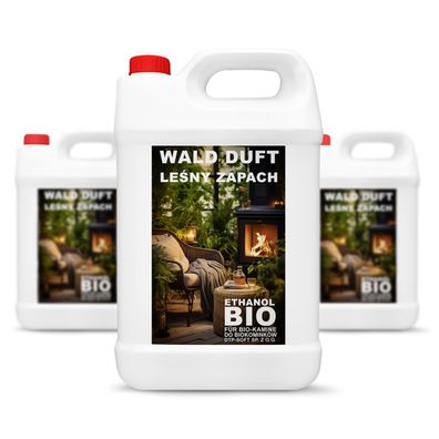 Waldgeruch, 15L 3X5 Liter Bioethanol 100% férAlkohol fér Kamin