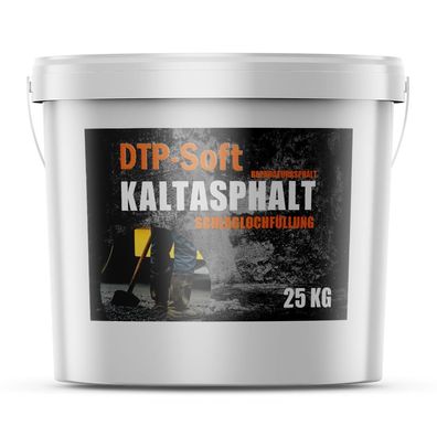 Kaltasphalt 25kg im Eimer | 25 kg Kaltasphalt 0-8 mm Reparaturasphalt Asphalt Kaltmis