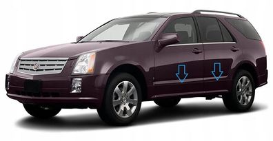 Cadillac SRX 2004-2009 - Seitliche Tür-Schutzleisten aus Chrom