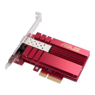 ASUS XG-C100F, Eingebaut, Kabelgebunden, PCI Express, Faser, 10000 Mbit/ s, Rot