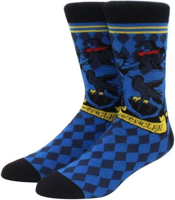 Ravenclaw Blaue Wappen Socken - Harry Potter HP Lustige Motiv-Socken in 3/4-Länge