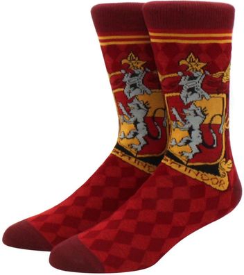 Gryffindor Rote Wappen Socken - Harry Potter HP Lustige Motiv-Socken in 3/4-Länge