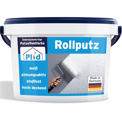 Plid® Rollputz 20Kg Weiß matt / Innen & außen fein - Roll und Streichputz