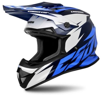 Crosshelm Helm Motorradhelm Motocross Motocrosshelm Cassida Cup Two blau