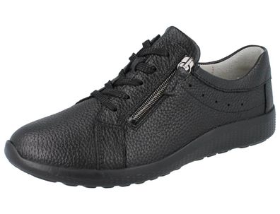 Waldläufer K Ira Damen Halbschuhe Schnürschuhe Sneaker schwarz Hirsch