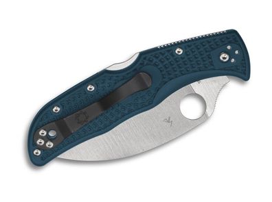 Spyderco Endela Lightweight Blue Wharncliffe K390 PlainEdge