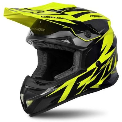 Crosshelm Helm Motorradhelm Motocross Motocrosshelm Cassida Cup Two gelb