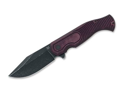 Fox Knives East Wood Tiger Micarta Burgundy