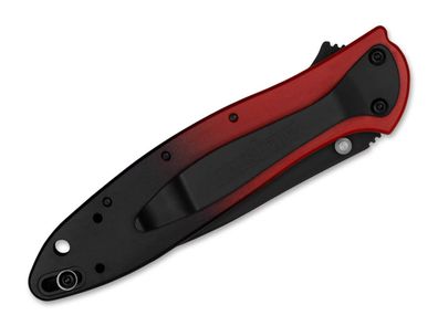 Kershaw Leek Aluminum Red Black Gradient Black Blade