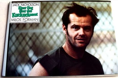 Einer flog über das Kuckucksnest Jack Nicholson Kinoaushangfoto 30x24cm 9