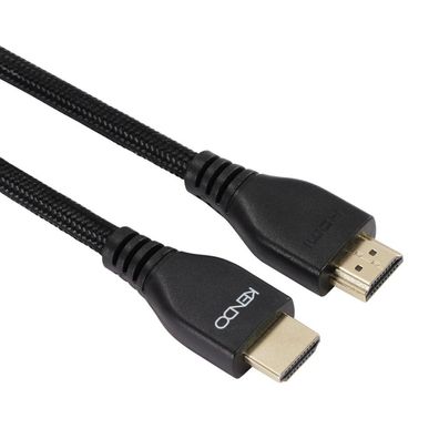 KENDO Ultra High Speed HDMI 8K 1,5 m, schwarz, Gewebe