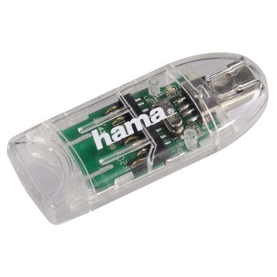 HAMA USB-2.0-Kartenleser "8in1", SD/ microSD, Transparent (00091092)