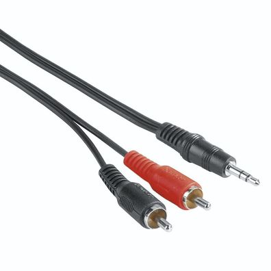 HAMA Audio-Kabel, 3,5-mm-Klinken-Stecker - 2 Cinch-Stecker, 2 m