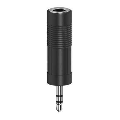 HAMA Audio-Adapter, 3,5-mm-Klinken-Stecker - 6,3-mm-Klinken-Kupplung, Stereo (00