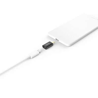 HAMA USB-C-Adapter, Micro-USB-Buchse - USB-C-Stecker, ohne Kabel, 480 Mbit/ s (00