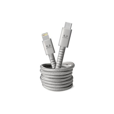 FRESH 'N REBEL USB-C - Lightning Kabel "Fabriq", 1,5 m, Ice Grey (00191141)
