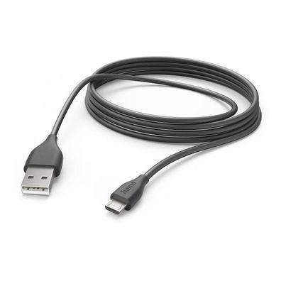 HAMA Ladekabel, USB-A - Micro-USB, 3 m, Schwarz (00201588)