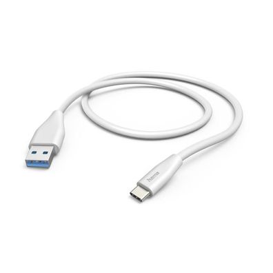 HAMA Ladekabel, USB-A - USB-C, 1,5 m, Weiß (00201596)