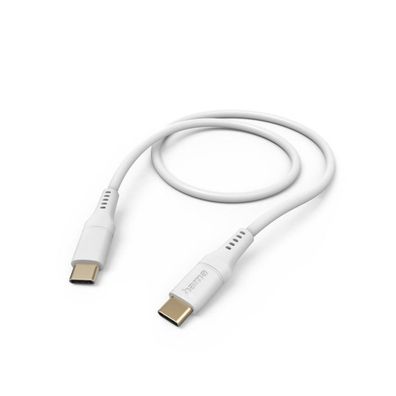 HAMA Ladekabel "Flexible", USB-C - USB-C, 1,5 m, Silikon, Weiß (00201577)