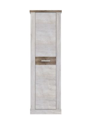 Garderobenschrank Durio 60 Pinie weiß 62x200x35 cm Kleiderschrank