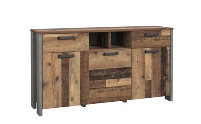 Sideboard Cedric 3 Vintage braun 157x87x42 cm Anrichte Kommode Schrank