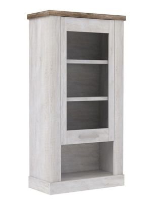 Hängevitrine Durio 10 Pinie weiß 71x137x34 cm Vitrine Wandschrank