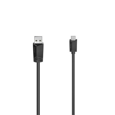 HAMA USB-C-Kabel, USB-A-Stecker - USB-C-Stecker, USB 2.0, 480 Mbit/ s, 1,50 m (00